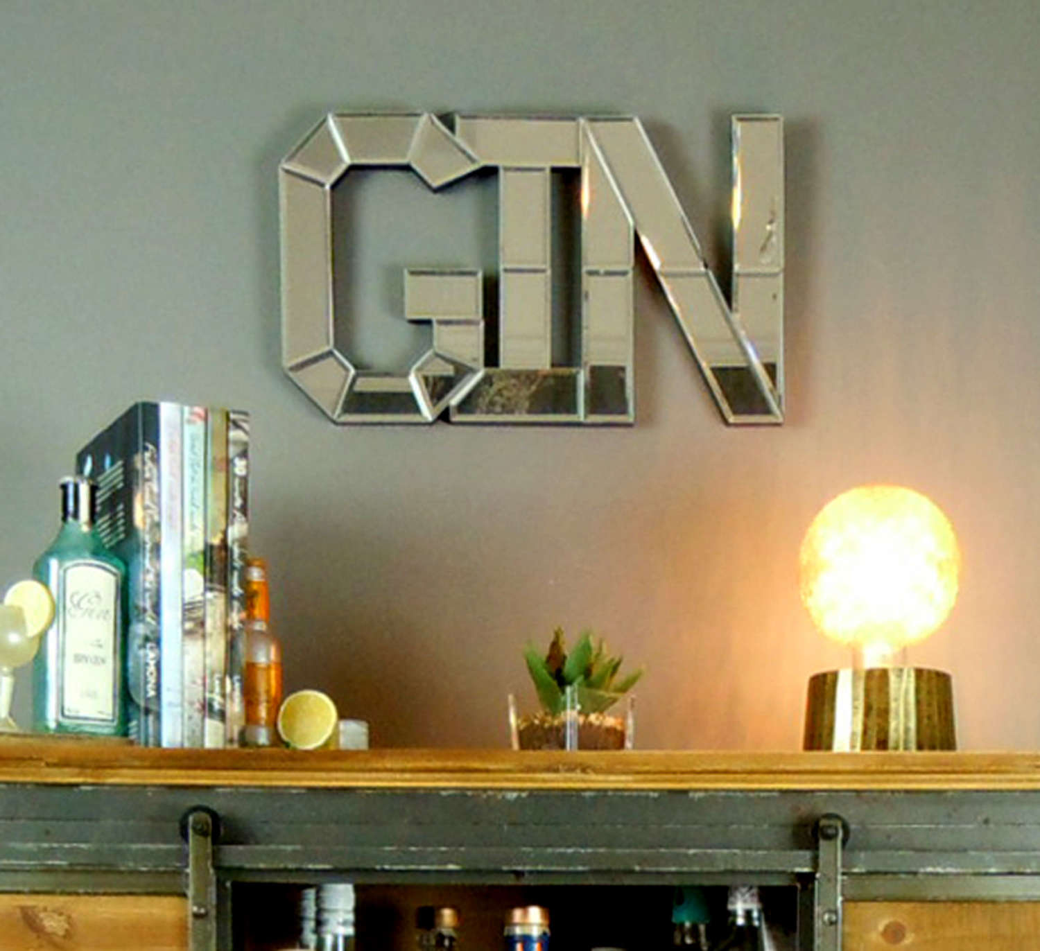 Gin wall art mirror