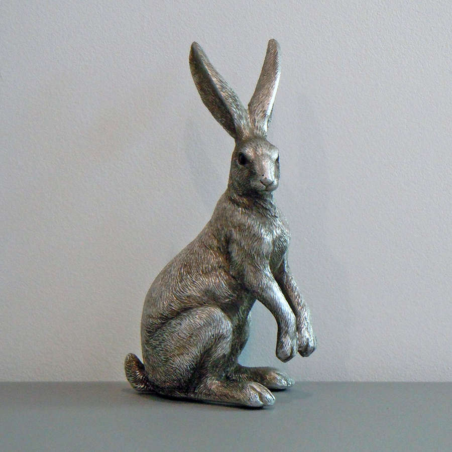 Silver ornamental sitting Hare