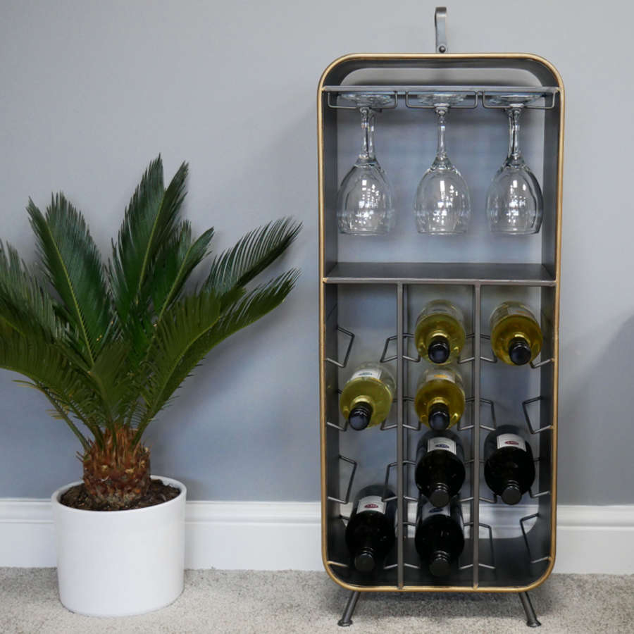 Metal wine cabinet