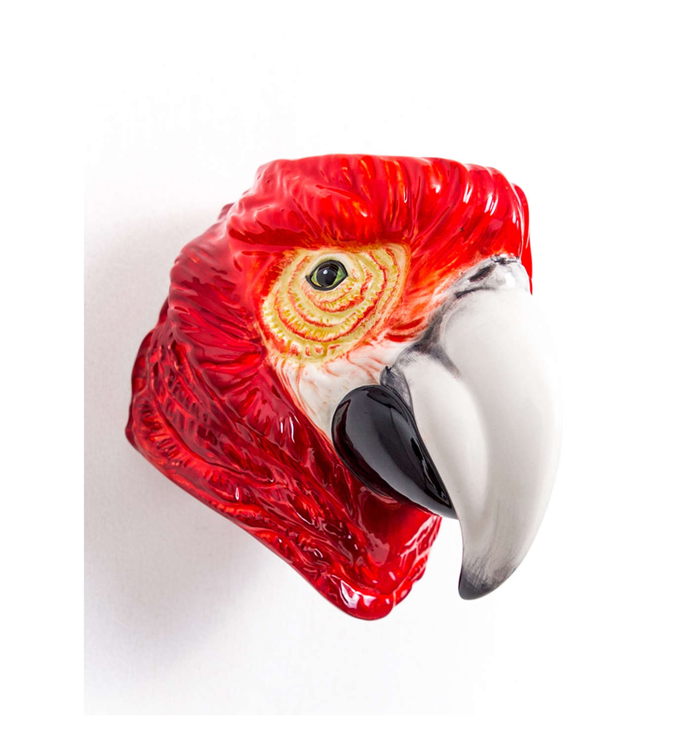 Ceramic red Parrot head wall Sconce planter