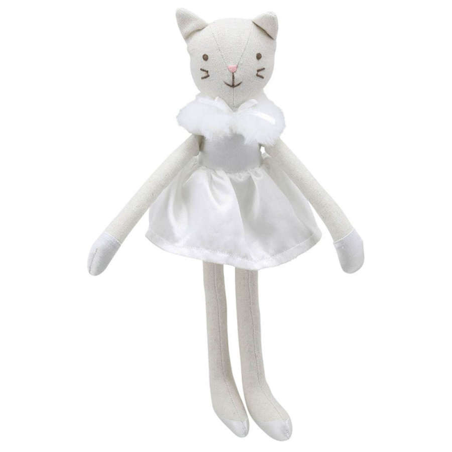 Wilberry Linen Cat in white dress